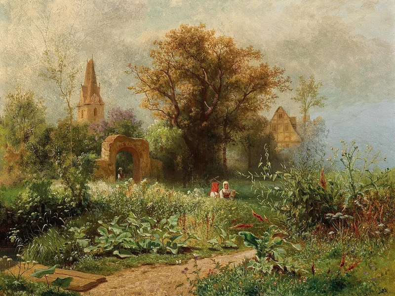 1827-Johann Kautsky - Una giornata d'estate